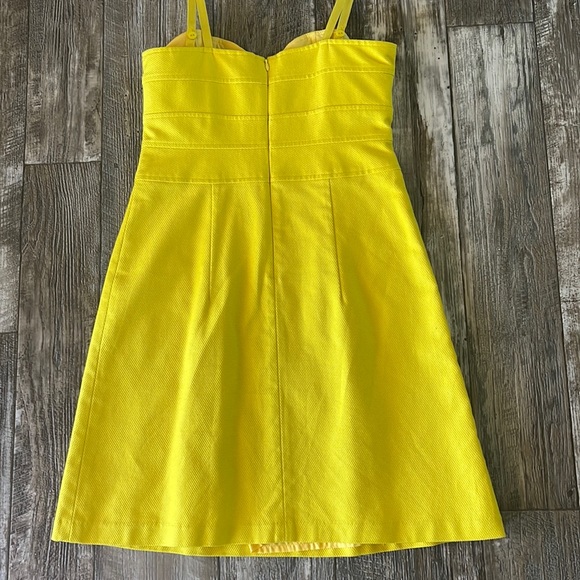 🌟Nanette Lepore 🌟Sweetheart Neckline 🌟Joyce Canary Yellow Dress, Sz 6 - Picture 3 of 15